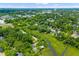 Picturesque aerial view of a vibrant neighborhood, showcasing lush greenery and waterways throughout the community at 1915 Quitman St, North Charleston, SC 29405