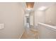 Upstairs hallway with carpet flooring and neutral paint at 234 S Lamplighter Ln, Summerville, SC 29486