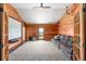 Spacious home theater with wood paneling, projector screen and comfortable seating at 2668 Crooked Stick Ln, Mount Pleasant, SC 29466