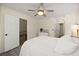 Bright bedroom with ceiling fan, and light-colored walls and flooring at 312 Kelsey Blvd, Wando, SC 29492