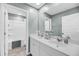 Bright bathroom featuring dual sinks and a shower with white tile at 331 Saddlewood Dr, Charleston, SC 29414