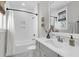 Bright bathroom with vanity, shower, toilet and view of window at 3769 Summerton St, Mount Pleasant, SC 29466
