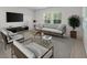 Modern living room with neutral tones, stylish furniture, and large windows for natural light at 425 W Respite Ln, Summerville, SC 29483