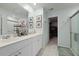 Clean bathroom featuring a shower, double vanity, and walk in closet at 505 Spanish Wells Road Rd, Summerville, SC 29486