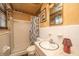 Bathroom with shower/tub, white tile, and a vanity sink at 5302 Helene Dr, North Charleston, SC 29418