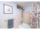 Standard bathroom with a shower and tub combo, featuring a vintage style at 5302 Helene Dr, North Charleston, SC 29418
