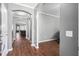 Hallway with hardwood flooring leading to the living room at 536 Man O War Ln, Moncks Corner, SC 29461