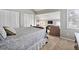 This bright main bedroom leads into the living room and features large closets at 623 Bay Tree Ct, Mount Pleasant, SC 29464