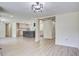 Spacious living room boasts an open floor plan with views of the updated kitchen at 670 Dupre Rd, McClellanville, SC 29458