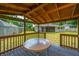 View from inside pergola showcasing backyard, screen porch, and outdoor space at 687 Ponderosa Dr, Charleston, SC 29414