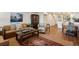Comfortable living room with stylish furniture and a rustic coffee table at 7 Beach Club Villas, Isle of Palms, SC 29451