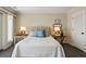 Comfortable main bedroom with a neutral color scheme, soft lighting, and cozy furnishings at 7 Beach Club Villas, Isle of Palms, SC 29451