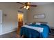 Tranquil bedroom offers a view to the bathroom and linen closet at 7322 Stoney Moss Way, Hanahan, SC 29410