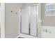 Enclosed glass door shower in a modern bathroom at 9253 N Moreto Cir, Summerville, SC 29485