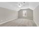 Bedroom features neutral walls, a ceiling fan, carpet and a window at 9253 N Moreto Cir, Summerville, SC 29485