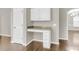 Dedicated office space with built in cabinets and desk at 9253 N Moreto Cir, Summerville, SC 29485