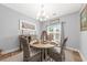 Cozy breakfast nook featuring modern lighting and neutral wall color at 9616 Pebble Creek Blvd, Summerville, SC 29485
