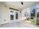 Covered patio with double doors leading indoors at 123 Gaslight Blvd, Summerville, SC 29483