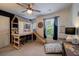 Unique room with custom built in bunk bed with slide and play area at 2024 Lanneau Ln, Johns Island, SC 29455