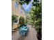 Charming backyard patio with seating and lush landscaping, perfect for outdoor dining and relaxation at 2066 Wappoo Dr, Charleston, SC 29412