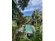 Backyard oasis featuring a pool, lush landscaping, comfortable seating, and privacy at 2066 Wappoo Dr, Charleston, SC 29412