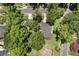 Aerial view of home with mature trees and landscaping on a corner lot at 207 Littlejohn St, Summerville, SC 29483