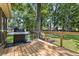 Spacious wooden deck perfect for outdoor grilling and entertaining in a private backyard at 207 Littlejohn St, Summerville, SC 29483