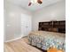 Traditional-style main bedroom featuring a wooden bedframe with built-in storage and decor at 2106 Clipstone Dr, Ladson, SC 29456
