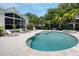 Spacious backyard with pool, spa, and mature landscaping create a private outdoor oasis at 216 Freeman St, Mount Pleasant, SC 29464