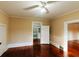 Spacious room with hardwood floors, neutral walls, and bright white trim and doors at 21877 Lowcountry Hwy, Ruffin, SC 29475