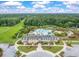 Aerial view of a community center featuring a pool, amenities, and ample parking at 3028 River Vista Drive Way, Mount Pleasant, SC 29466