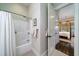 Bathroom with shower/tub combo and convenient access to the bedroom at 31 Seagrass Ln, Isle of Palms, SC 29451