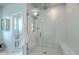 Modern shower with glass enclosure, white subway tile, and chrome fixtures, adjacent to a separate toilet room at 312 Cypress Knee Landing, Summerville, SC 29483