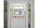 Bathroom with white cabinets and granite countertop at 341 Seabrook Island Rd, Seabrook Island, SC 29455