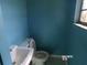 Small bathroom area featuring a blue painted wall, sink, and toilet at 403 Bryan St, Summerville, SC 29483