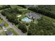 Community pool is located amongst mature trees with ample parking at 406 Brookfield Ln, Goose Creek, SC 29445