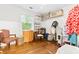 Bright bedroom with hardwood floors, closet system, and shelving for ample storage space at 416 Altman St, Moncks Corner, SC 29461