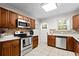 Cozy kitchen offers updated appliances, countertops, and cabinetry, providing a functional and inviting space at 416 Altman St, Moncks Corner, SC 29461