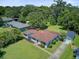 Birds eye view of this home with mature landscaping, well-manicured lawn and the garage and drive at 422 Geddes Ave, Charleston, SC 29407