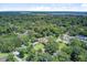 Overhead shot of homes surrounded by mature trees, landscaping and community amenities near a river at 422 Geddes Ave, Charleston, SC 29407