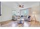 Cozy living room showcasing a comfortable sectional sofa, stylish decor, and lots of natural light at 422 Geddes Ave, Charleston, SC 29407