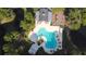 Aerial view of a beautifully designed community pool, clubhouse, and playground at 4969 Franconia Dr, Summerville, SC 29485