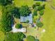Scenic aerial view of a beautifully landscaped property with mature trees and manicured grounds at 1133 Highway 311, Cross, SC 29436
