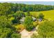 Stunning aerial view of estate featuring manicured landscaping, pastures, and serene setting at 1133 Highway 311, Cross, SC 29436