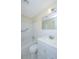 Bright bathroom featuring a white sink vanity, tiled shower, and large mirror at 127 Rahway Rd, Goose Creek, SC 29445