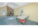 Inviting room with a unique brick fireplace, complemented by a skylight for abundant natural light at 127 Rahway Rd, Goose Creek, SC 29445