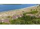 Scenic aerial view of beachfront property featuring direct access to the sandy shore at 1334 Pelican Watch Villas, Seabrook Island, SC 29455