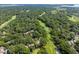 Aerial view of a lush, green, golf community surrounded by trees at 146 High Hammock Villas, Seabrook Island, SC 29455