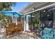 Outdoor deck featuring a table and chairs, ideal for entertaining and outdoor dining at 146 High Hammock Villas, Seabrook Island, SC 29455