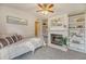 Comfortable living room featuring a fireplace and built-in shelving on both sides at 1617 Refuge Run, Charleston, SC 29412